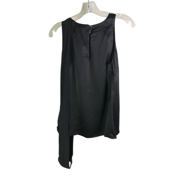 November Four Top Womens Size XS Black Shoulder Tie Sleeveless Button Back NWT - Picture 5 of 9